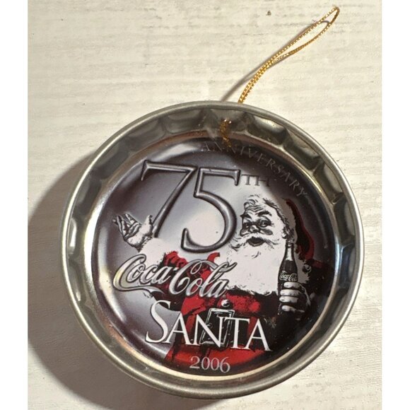 Coca Cola Ornament 75th Anniversary Santa 2006 Trim-A-Tree Christmas 3" - Picture 2 of 5